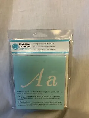 Martha Stewart Monogram FLOURISH Stencil Set **NEW • $5