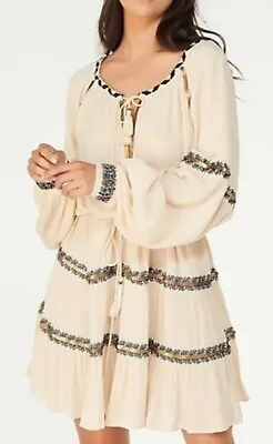 $89.95 • Buy Tigerlily Navia Gianna Long Sleeve Mini Dress 16 XL Ivory RRP$299 Sequin Embroid