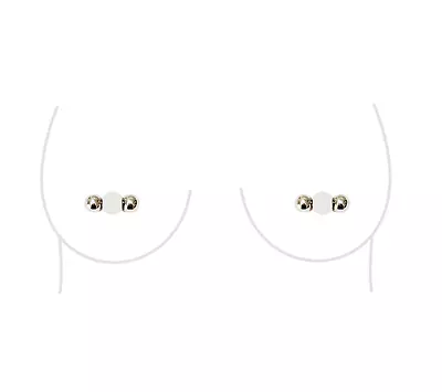 $17.99 • Buy Non-Piercing Fake Nipple Ball Magnetic Barbell Stud Faux Piercing Body Jewelry