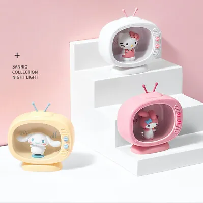 Sanrio My Melody Hello Kitty Cinnamoroll Mini TV Night Lamp  • $45