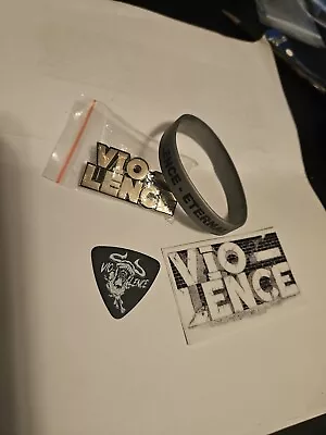 Vio Lence Pick Pin Sticker Wristband Tour Concert Used 2019 Reunion Shows Rare • $29.99