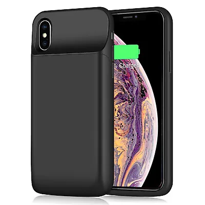 $56.04 • Buy Ultra-Slim Battery Charger Case Backup Power Bank Charging Cover F IPhone X & XS