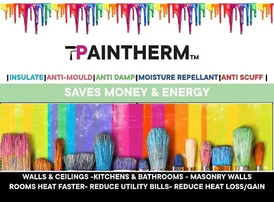 PAINTHERM Outdoor Garden Paint -For Exterior Wood Metal Stone Brick 12 Colours • £11.99