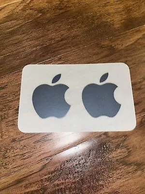 2 Genuine Apple Logo Stickers Midnight Blue Mac ComputerBumper Window Decal • $5.99