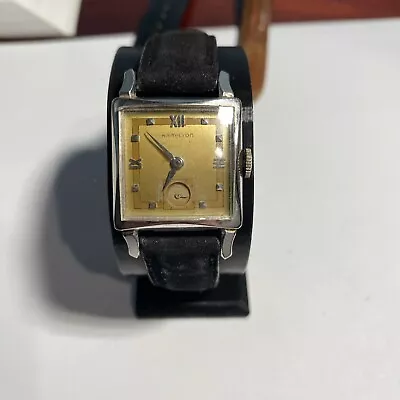 Hamilton RYAN  Watch 10K Gf AMAZING CONDITION GOLD FACE RUNS • $118