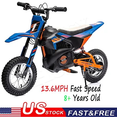 24V 8+Years Kids Ride On Motorcycle Electric Dirt Bike Fast Speed Motocross Blue • $244.66
