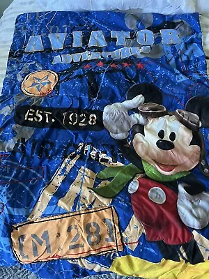 Disney Mickey Mouse Toddler Bed Comforter/Blanket Aviator Adventures 41” X 56” • $20