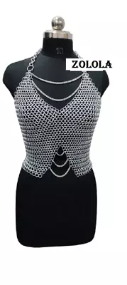 Medieval Armor Aluminium Butted Rings Chainmail Blouse/Top Antique Women Wear • $100