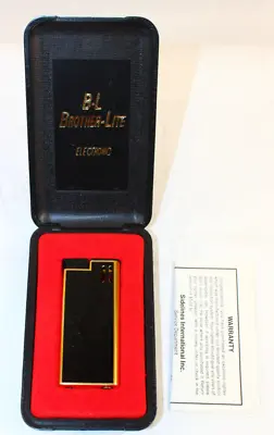 Japan Slim Black Piezo Electronic Lighter Cigarette Cigar B-L Brother-Lite Vtg • $70.39