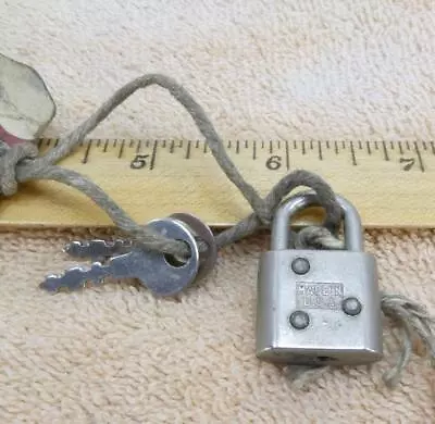 Vintage WALSCO Mini Padlock Lock With 2 Keys Miniature Luggage Etc ! • $14.95