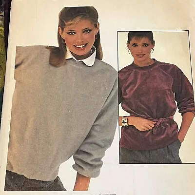 Vintage 1980s McCalls 7194 Pullover Stretch Knit Top Sewing Pattern Large UNCUT • $6