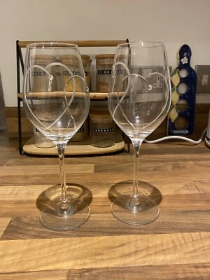 £25 • Buy Royal Doulton Promises Wedding Wine Glasses With Swarovski Crystal