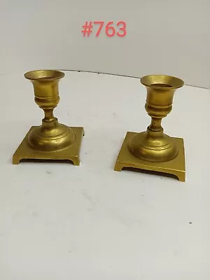 Brass Vintage Candle Stick Holder Small Set Candlesticks Taiwan • $25