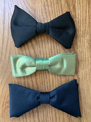 Ormond Bow Ties Clip-Ons 3 Lot Various Makers Vintage 1940s 1950s Green Black • $18