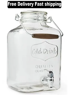 Better Homes & Gardens 2 Gallon Glass Beverage Dispenser With Glass Clamp Lid • $17.90