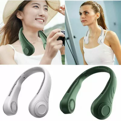 $17.91 • Buy Personal Fan Bladeless Fan Hands-Free USB Cooling Hanging Fan Quiet Neck Cooler