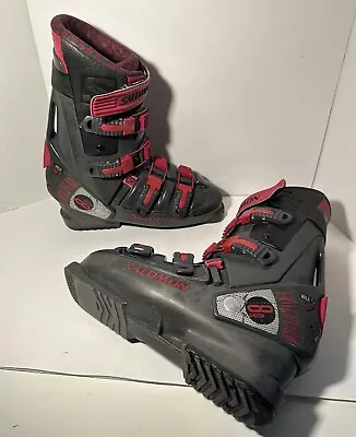 Salomon Evolution 8.0 Ski Boot (MONDO 28.5) MEN SIZE 10.5 - Black/Red Checkered • $53.95