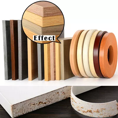 10M Pre-Glued Iron On Melamine 20mm Furniture Edging Banding Tape Many Colour • £15.84