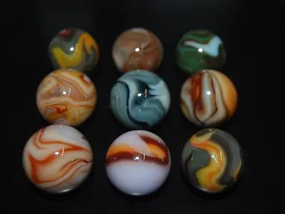 Nine Jabo Classic Marbles Large 15/16   Keepers A-68 • $19.95