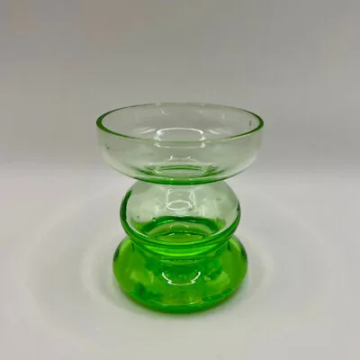 Vintage Glass Candle Holder Candle Stick For Taper Or Tea Light Hand Blown EVC • $11.60