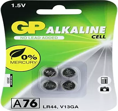 GP 05076AC4 Alkaline Button Cell Batteries V13GA L1154 76 A Blister Pack Of 4 • £6.82