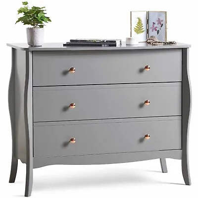 Grey Chest Of Drawers | Baroque Bedroom Drawers | Vintage Style Dresser | BTFY • £99.99