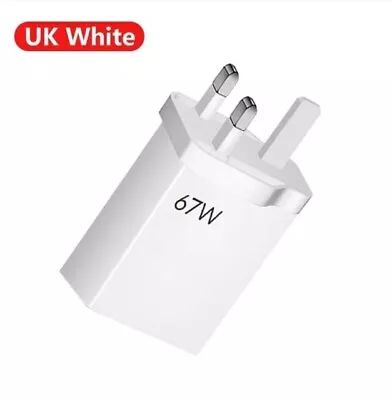 Genuine Xiaomi MDY-12-EG Charger 67W Fast Charging UK Plug Adapter / Turbo Cable • £4.89