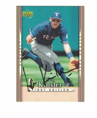 Ian Kinsler Signed Ip 1st Edition 2007 Upper Deck #152 Texas Rangers Auto • $14.99