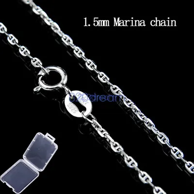 Real 925 Sterling Silver Necklace Chain 14-28  Stamped Italy Classic Ladies Gift • $10.63