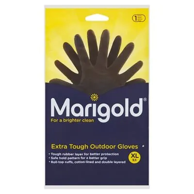 Marigold Extra Tougn Single Pair Gloves For Outdoor Gardening Cleaning - Size XL • £4.59