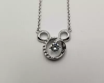 Disney Arribas Mickey Mouse Icon Swirl Necklace With Swarovski Crystal World • $24