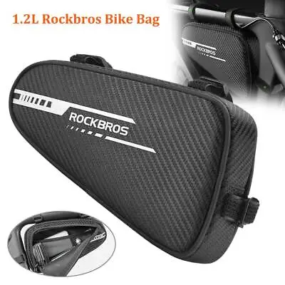 ROCKBROS Road Bike Triangle Bag Waterproof Cycling Front Tube Frame Bicycle Bag • $22.42