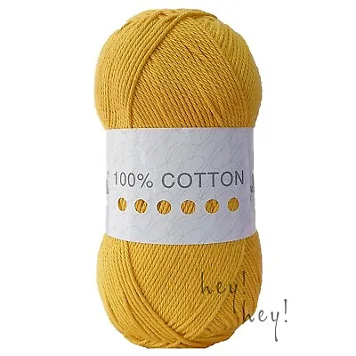£4.19 • Buy 100% Cotton DK 100g Ball Natural Plant Based Fibre Cygnet Yarn Knitting Crochet