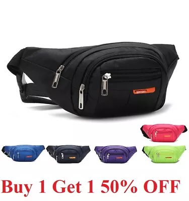 Waterproof Sport Runner Waist Bum Bag Running Jogging Belt Pouch Zip Fanny Pack • $7.95