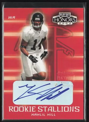 2002 Playoff Honors Rookie Stallions Auto /100 Kahlil Hill #RS-47 Falcons • $14.99