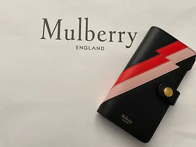 New : MULBERRY Apple IPhone X Leather Flip Case Black With Cr Card Slips : New • £29.99