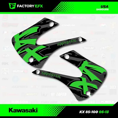 Kx85 Green USA Racing Shroud Graphics Fits 05-13 Green Kx100 Kx 85 • $34.17