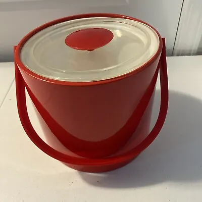 $25 • Buy Signed Vintage  RED Georges Briard Ice Bucket Made In USA