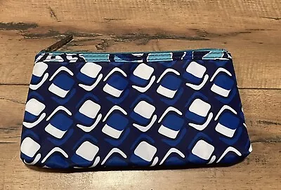 NEW Modella Blue & White Make Up Travel Cosmetic Bag ~ NEW • $5.99
