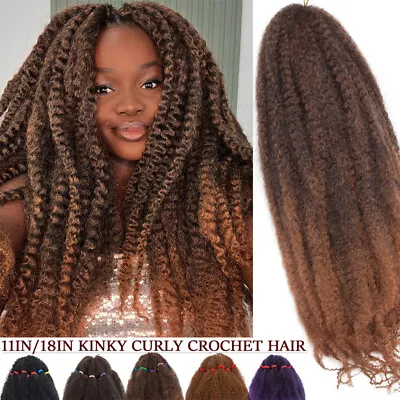 100% Puff As Human Hair Kinky Curly Crochet Afro Bulk Marley Dreadlock Extension • $12.50