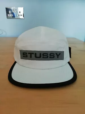 £30 • Buy Stussy Reflective Tape Camp Cap Hat White New