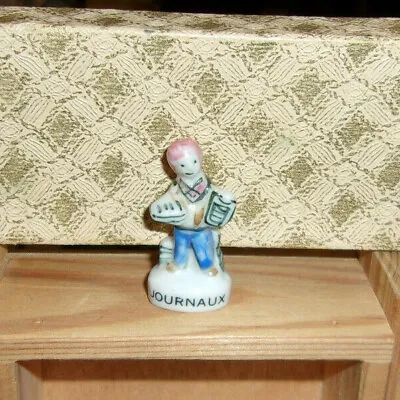 Nostalgia Porcelain Figure - Newspaper Boy - Decorative Shop - Dollhouse - Dollhouse • £3.10