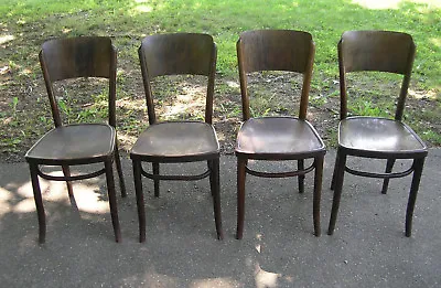 $300 • Buy (4)  Antique   Astra   Bentwood  Cafe - Bistro - Parlor  Chairs - Czechoslovakia