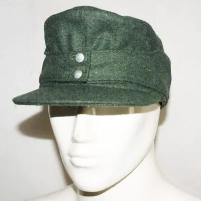 WWII German Elite EM WH Wool Panzer M43 Field Soldier Cap Hat Green Size M • $16.39