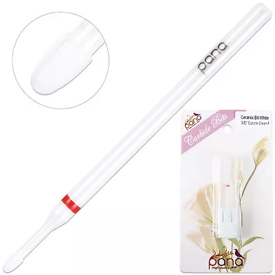 Professional High Quality Ceramic White Cuticle Cleaner Nail Drill Bit Fine Grit • $9.67