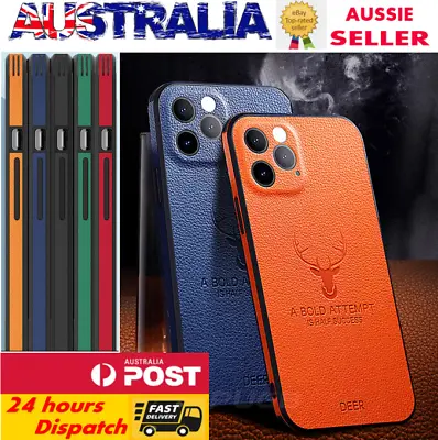 $9.99 • Buy Shockproof Phone Case Cover Rubber Leather IPhone 12 Mini 11 Pro Max 8 7 XR XS/X