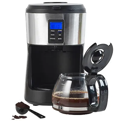 Salter Coffee Maker Machine Caffé Bean To Jug Grind & Brew With 750ml Carafe • £54.99