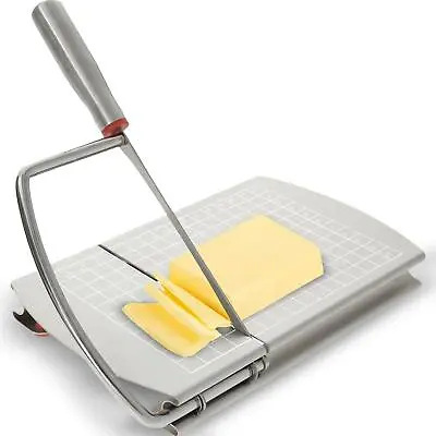 Cheese Slicer Butter Cutter Sharp Blade Stainless Steel Board W/Cutting Handle- • £15.35