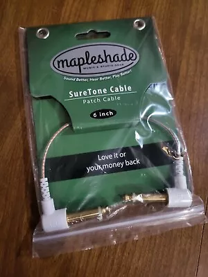 Mapleshade Audio 6in  SURETONE Cable Guitar And Instrument 1/4  Patch Cable • $9.99