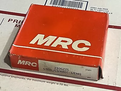 MRC 210SZZG Radial Deep Groove Ball Bearing Double Sealed W/Snap Ring • $33.50